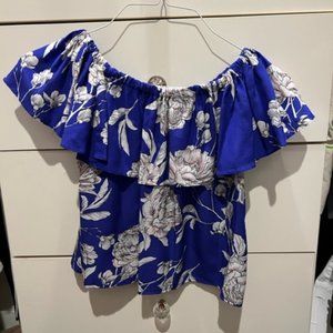 Yumi Kim Off the Shoulder Silk Top - Size Small